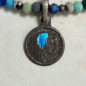 Mixed gemstones with Antique medallion